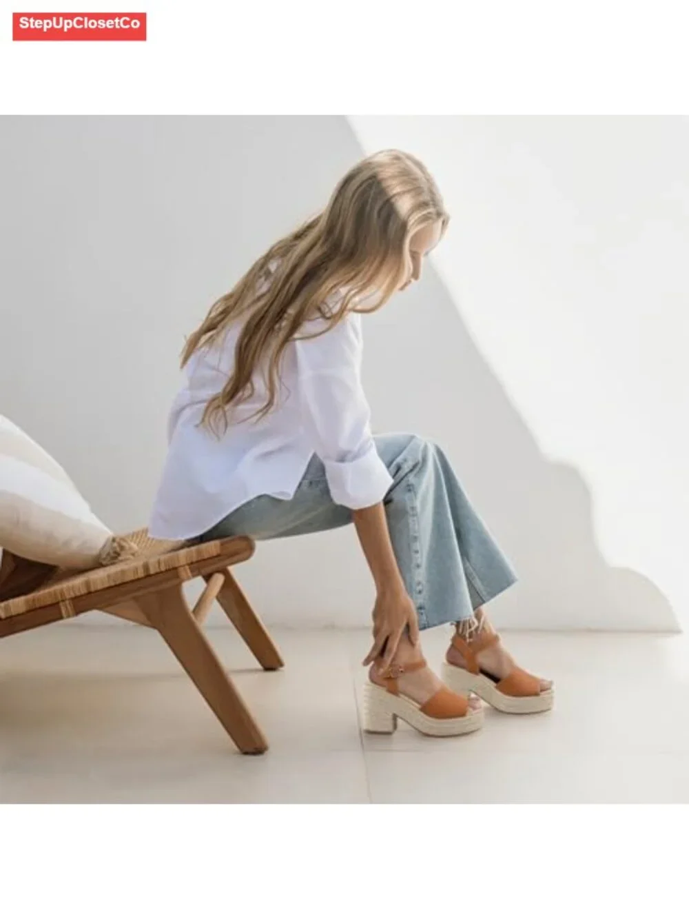 Espadrille Wedge Sandals Platform Ankle Strap Wedge Sandals for Women